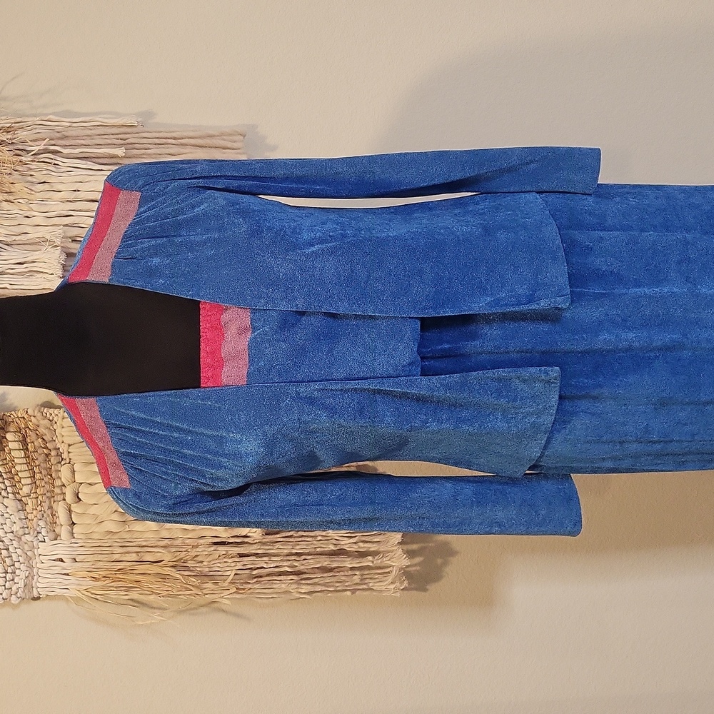 Vintage Vtg Jerell of Texas Terry Cloth Strapless Midi Dress & Matching Jacket